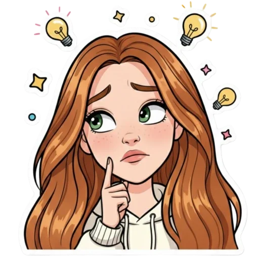 Стикер из набора Irinka @moy_yslygi для Телеграм: Статические 🤔