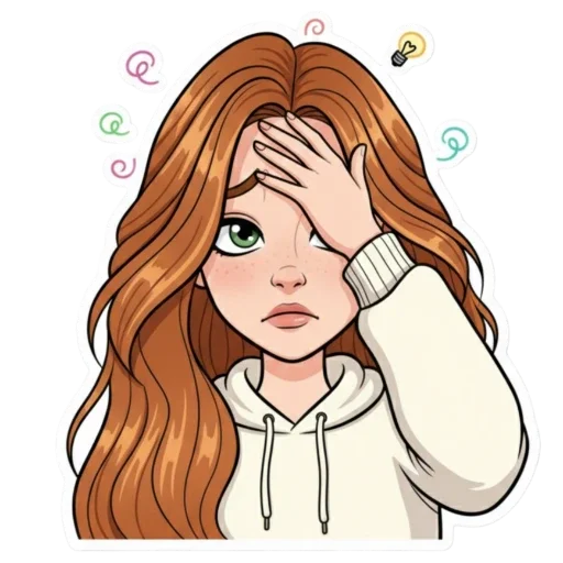 Стикер из набора Irinka @moy_yslygi для Телеграм: Статические 🤦♀️
