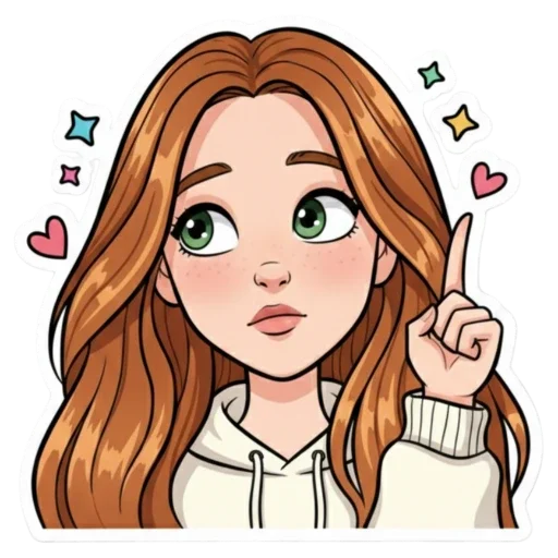 Стикер из набора Irinka @moy_yslygi для Телеграм: Статические ☝