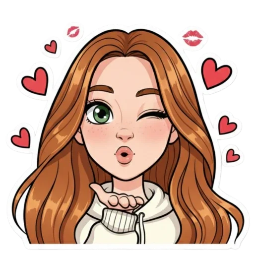 Стикер из набора Irinka @moy_yslygi для Телеграм: Статические 😘