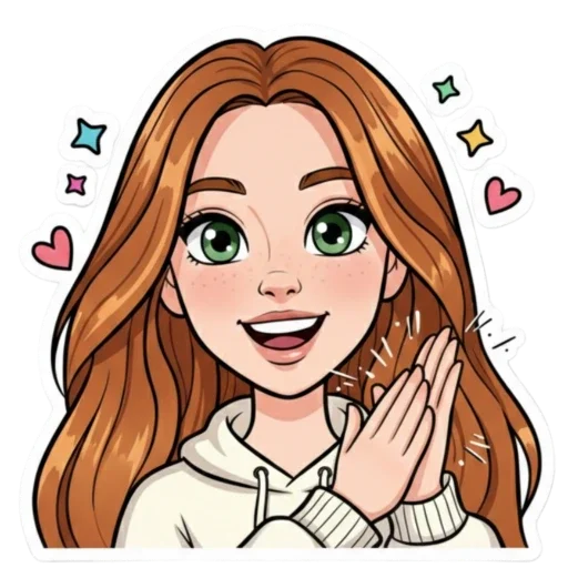 Стикер из набора Irinka @moy_yslygi для Телеграм: Статические 👏