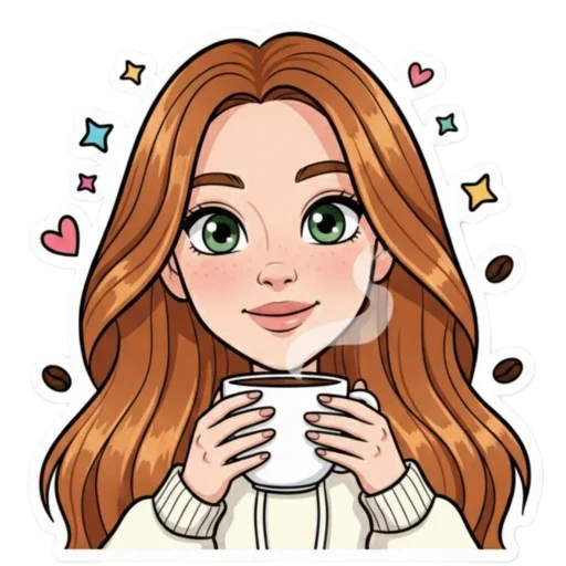 Стикер из набора Irinka @moy_yslygi для Телеграм: Статические ☕