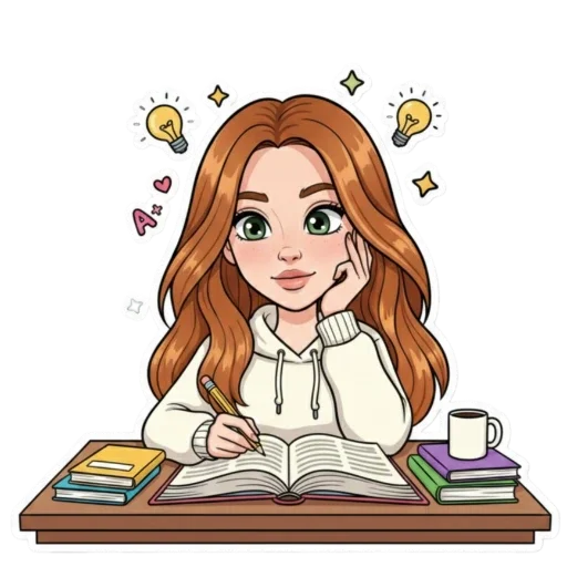 Стикер из набора Irinka @moy_yslygi для Телеграм: Статические 📚