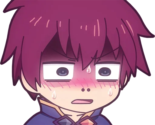Стикер из набора Isekai Quartet - @Otakuzdream для Телеграм: Статические 😓