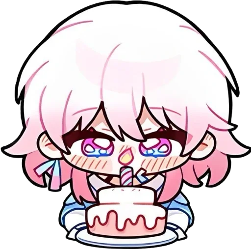 Стикер из набора Honkai:SR by @imweakk :: @fStikBot для Телеграм: Статические 🎂