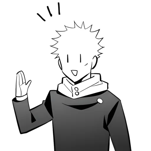 Стикер из набора Yuji Itadori | @Toji_sama для Телеграм: Статические ⚫️