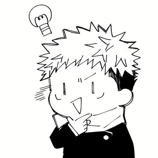 Стикер из набора Yuji Itadori | @Toji_sama для Телеграм: Статические ⚫️