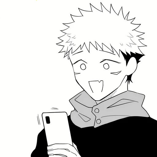 Стикер из набора Yuji Itadori | @Toji_sama для Телеграм: Статические ⚫️