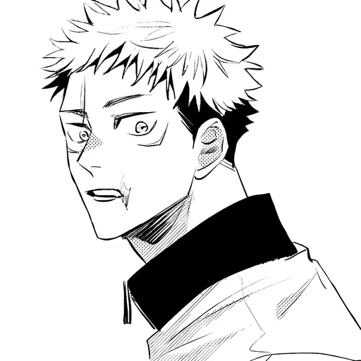 Стикер из набора Yuji Itadori | @Toji_sama для Телеграм: Статические ⚫️