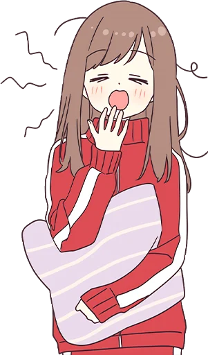 Стикер из набора Jersey Chan BIG Pt.1 @jp_stickers для Телеграм: Статические 😴