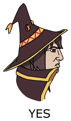 Стикер из набора KonoSuba by @mr_1wqee для Телеграм: Статические 😐