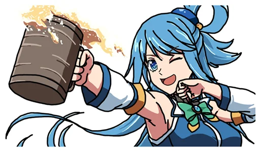 Стикер из набора KonoSuba by @mr_1wqee для Телеграм: Статические 🍻