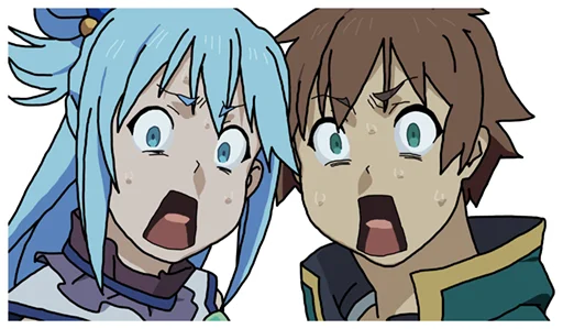 Стикер из набора KonoSuba by @mr_1wqee для Телеграм: Статические 😱