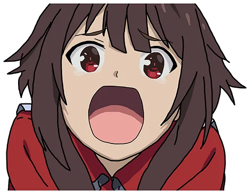 Стикер из набора KonoSuba by @mr_1wqee для Телеграм: Статические 😱