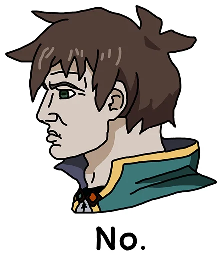 Стикер из набора KonoSuba by @mr_1wqee для Телеграм: Статические 😠