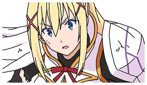 Стикер из набора KonoSuba by @mr_1wqee для Телеграм: Статические 🤔
