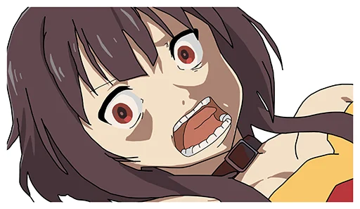 Стикер из набора KonoSuba by @mr_1wqee для Телеграм: Статические 😱