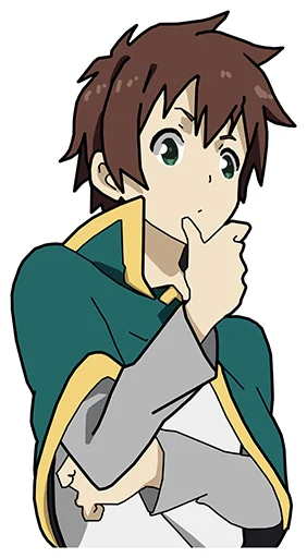 Стикер из набора KonoSuba by @mr_1wqee для Телеграм: Статические 🤔