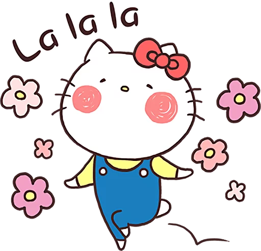 Стикерпак Hello Kitty × Usamaru :: @line_stickers для Телеграм: Статические