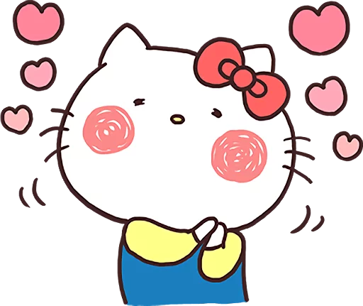 Стикер из набора Hello Kitty × Usamaru :: @line_stickers для Телеграм: Статические 😌