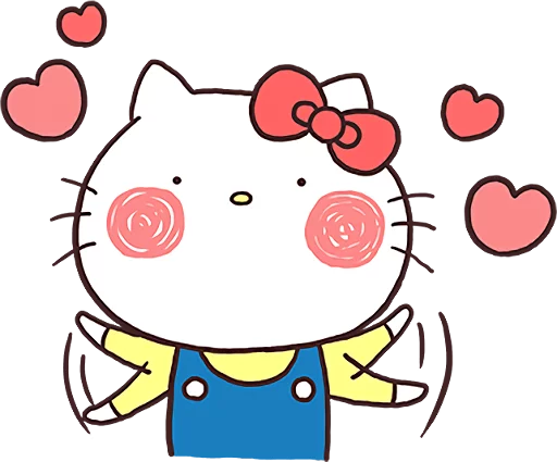 Стикер из набора Hello Kitty × Usamaru :: @line_stickers для Телеграм: Статические ❤️