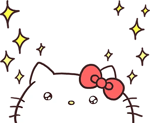 Стикер из набора Hello Kitty × Usamaru :: @line_stickers для Телеграм: Статические 😃
