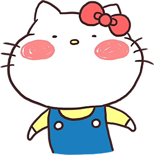 Стикер из набора Hello Kitty × Usamaru :: @line_stickers для Телеграм: Статические 😕