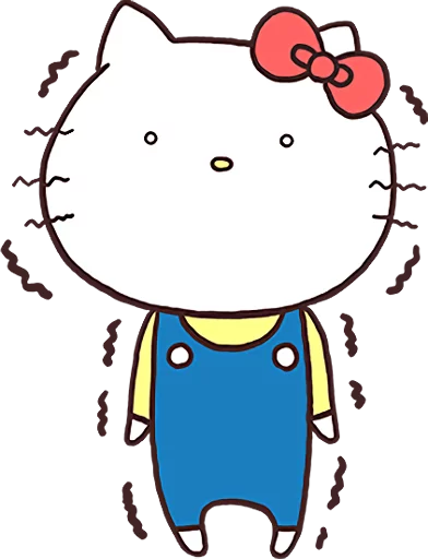 Стикер из набора Hello Kitty × Usamaru :: @line_stickers для Телеграм: Статические 😨