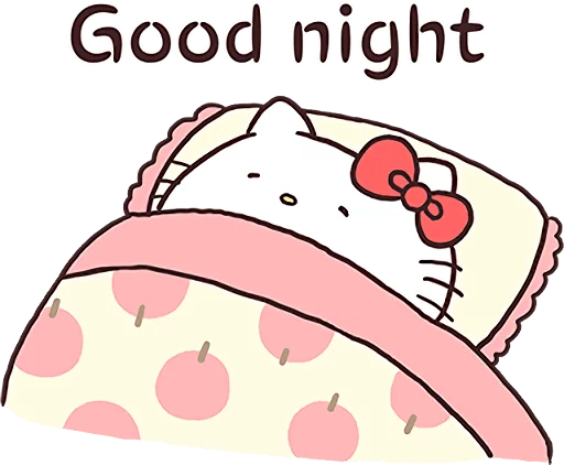 Стикер из набора Hello Kitty × Usamaru :: @line_stickers для Телеграм: Статические 💤