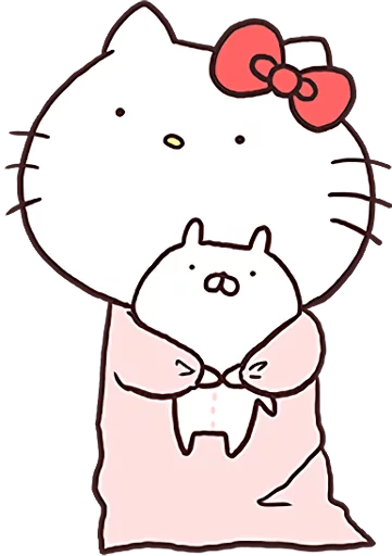 Стикер из набора Hello Kitty × Usamaru :: @line_stickers для Телеграм: Статические 💤