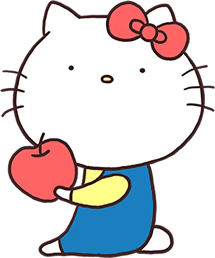 Стикер из набора Hello Kitty × Usamaru :: @line_stickers для Телеграм: Статические 🍎