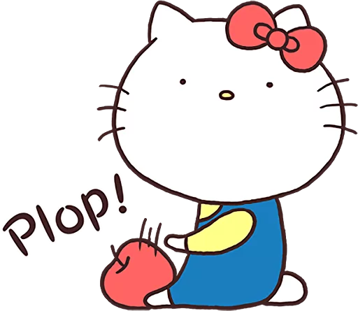 Стикер из набора Hello Kitty × Usamaru :: @line_stickers для Телеграм: Статические 🍎