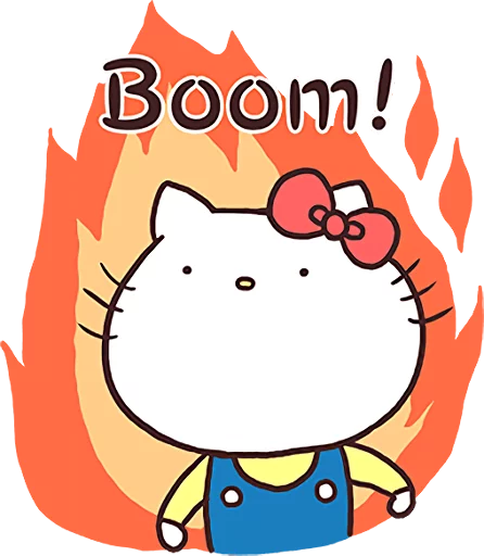 Стикер из набора Hello Kitty × Usamaru :: @line_stickers для Телеграм: Статические 🤯