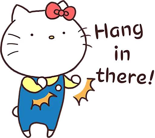 Стикер из набора Hello Kitty × Usamaru :: @line_stickers для Телеграм: Статические ✊