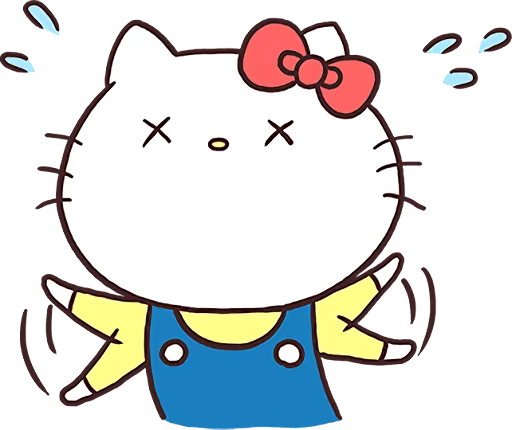 Стикер из набора Hello Kitty × Usamaru :: @line_stickers для Телеграм: Статические 😵
