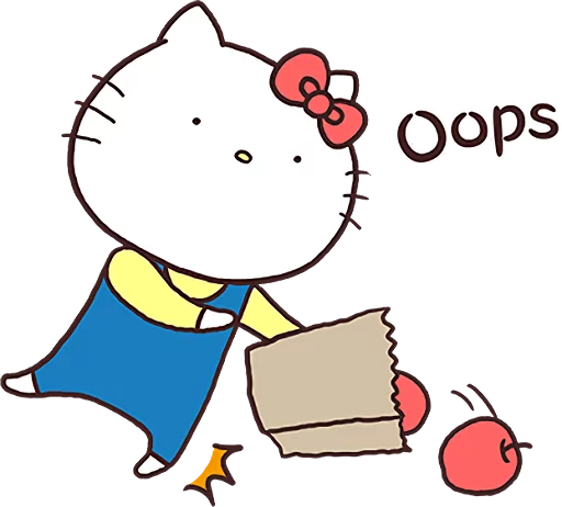 Стикер из набора Hello Kitty × Usamaru :: @line_stickers для Телеграм: Статические 😱