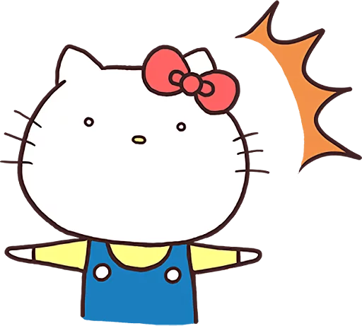Стикер из набора Hello Kitty × Usamaru :: @line_stickers для Телеграм: Статические 😧