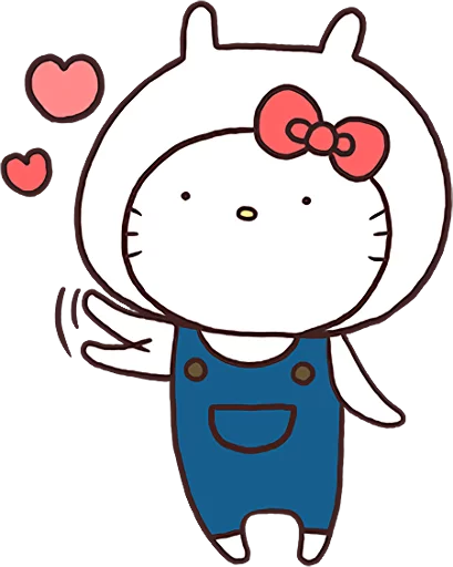 Стикер из набора Hello Kitty × Usamaru :: @line_stickers для Телеграм: Статические 👋