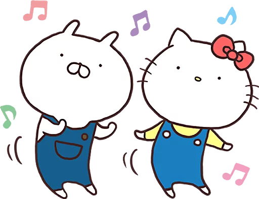 Стикер из набора Hello Kitty × Usamaru :: @line_stickers для Телеграм: Статические 💃