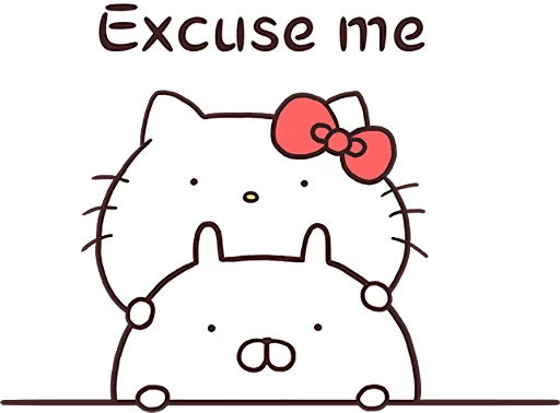 Стикер из набора Hello Kitty × Usamaru :: @line_stickers для Телеграм: Статические 💁‍♀️
