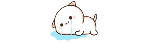 Стикер из набора Cute2☺️ @MochaStickers для Телеграм: Статические 😭