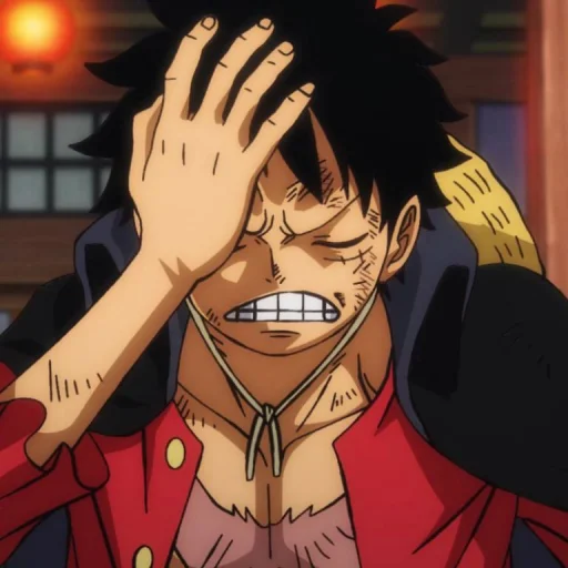 Стикер из набора Monkey D. Luffy @StickersofAnime для Телеграм: Статические 😠