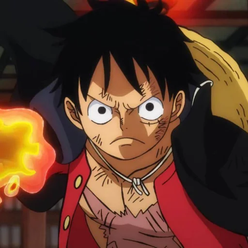 Стикер из набора Monkey D. Luffy @StickersofAnime для Телеграм: Статические 😠