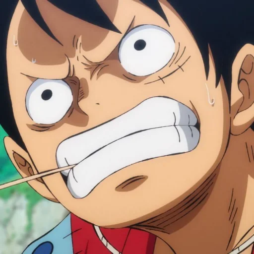 Стикер из набора Monkey D. Luffy @StickersofAnime для Телеграм: Статические 😠