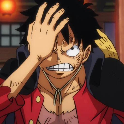 Стикер из набора Monkey D. Luffy @StickersofAnime для Телеграм: Статические 😠