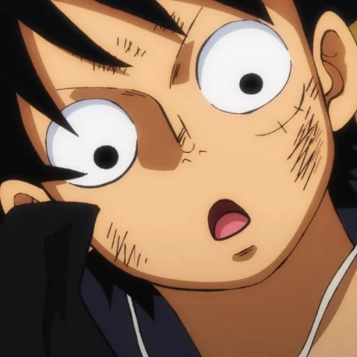 Стикер из набора Monkey D. Luffy @StickersofAnime для Телеграм: Статические 😧