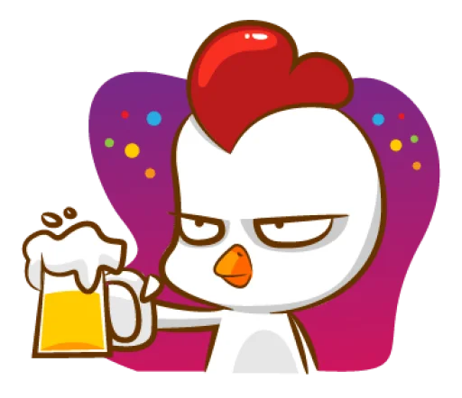 Стикер из набора Moody LookJeab @bistic для Телеграм: Статические 🍺