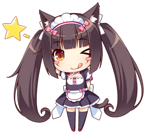 Стикер из набора Nekopara для Телеграм: Статические 😽