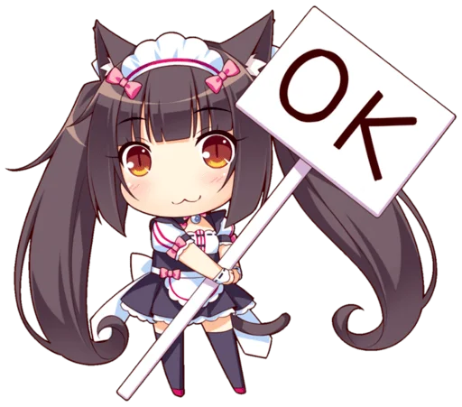 Стикер из набора Nekopara для Телеграм: Статические 👍
