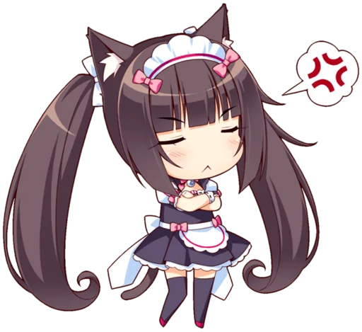 Стикер из набора Nekopara для Телеграм: Статические 😾